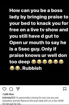 bobrisky ka3na, big brother naija, BBN