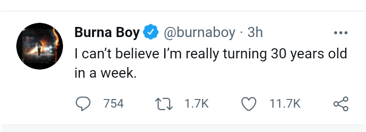 Burna Boy states his wish as he turns 30