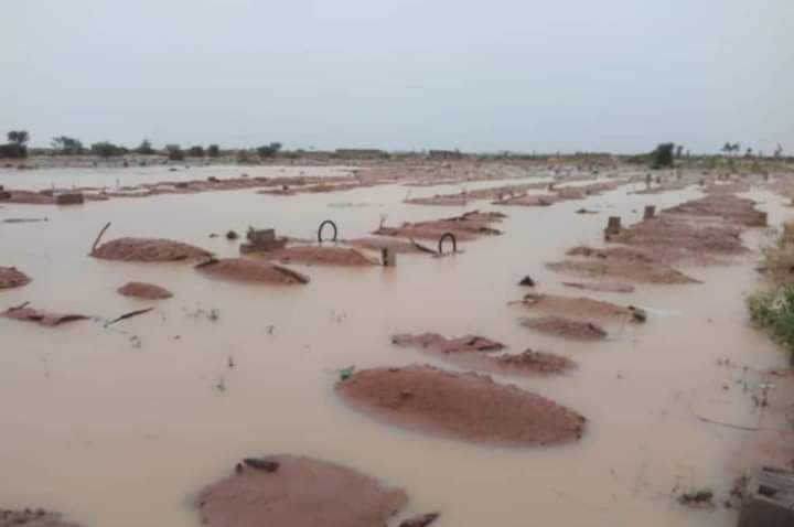 Flood Submerges Graveyard, Exposes Corpses In Senate President’s Home Town [Photos]