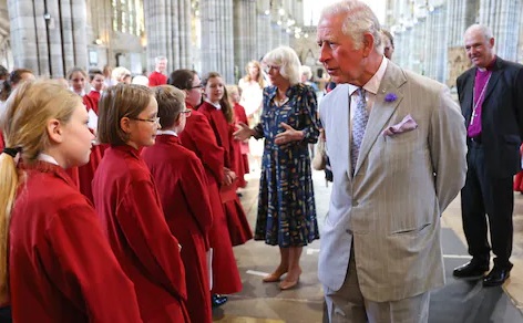  Prince Charles And Wife, Ditch Face Mask On 'Freedom Day' Cathedral Visit