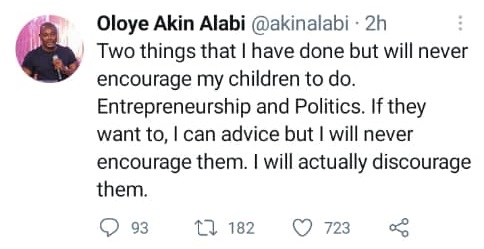 I Will Not Allow My Children Join Politics - Lawmaker, Akin Alabi 1 I Will Not Allow My Children Join Politics - Lawmaker, Akin Alabi
