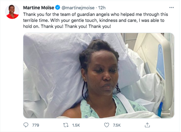  Haiti First Lady, Martine Moïse, photos from hospital, Haiti