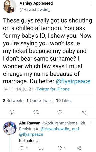 Lady Calls Out Air Peace Over Tickets