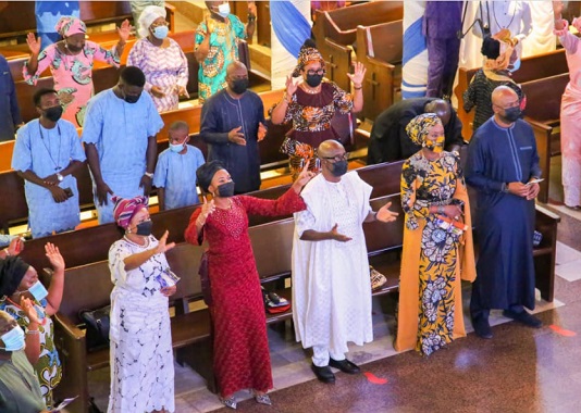 Photos: Bukola Saraki Goes To Church 3 saraki church 3