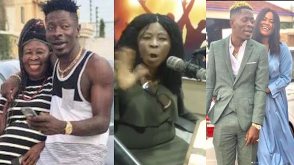 I Have Not Seen Shatta Wale For 3 Years - Mother Reveals As She Blames His Girlfriend  Mother of Ghanaian dancehall musician Shatta Wale, Elsie Avemegah, has revealed that she has not seen her son in nearly three years. His mother made the revelation during an exclusive interview on social media talk show 'Ay3 Hu', hosted by Nana Ampofo on Hot 93.9FM.  When asked the last time she met or saw her son, she said; ''I have not seen my son in close to 3 years now. ''Shatta Wale doesn’t visit me … it's been almost three years since I set my eyes on Shatta Wale,'' she said.  The host of the show pressed to find out if Elsie Avemegah had an existing problem with her son, but she indicated that there is no rift between her and Shatta Wale.   She also alleged that his girlfriend told him to stay off because she is a witch and she has also destroyed the relationship between Shatta Wale and his baby mama.