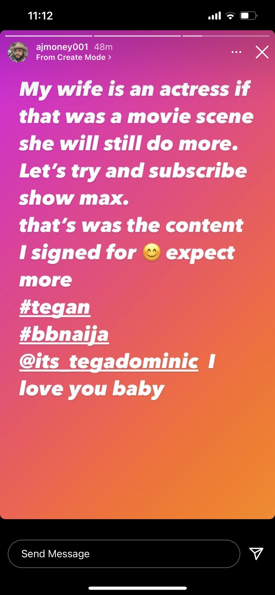 My wife will do more – Tega’s husband reacts after she showed Saga her nipple