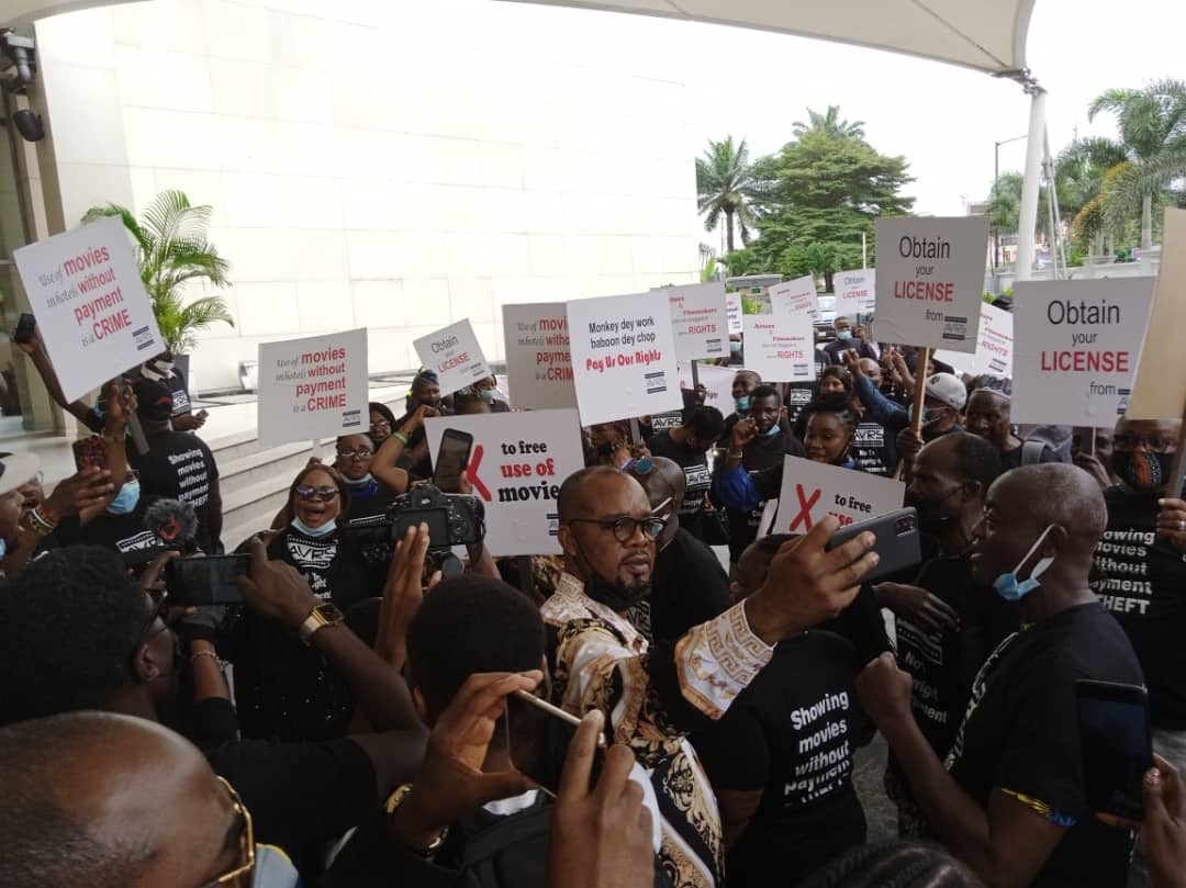 Nollywood stakeholders protest alleged intellectual property theft by Lagos hotel