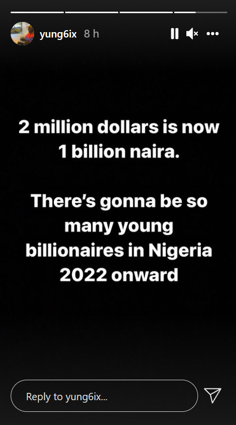 Nigeria about to have many young billioniares - Rapper Yung6ix