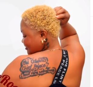 Obi Cubana, Chief Priest react as lady tattoos their names on her back