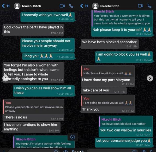 Cubana Chiefpriest shares alleged CONVERSATION between BBN's Maria and his sister