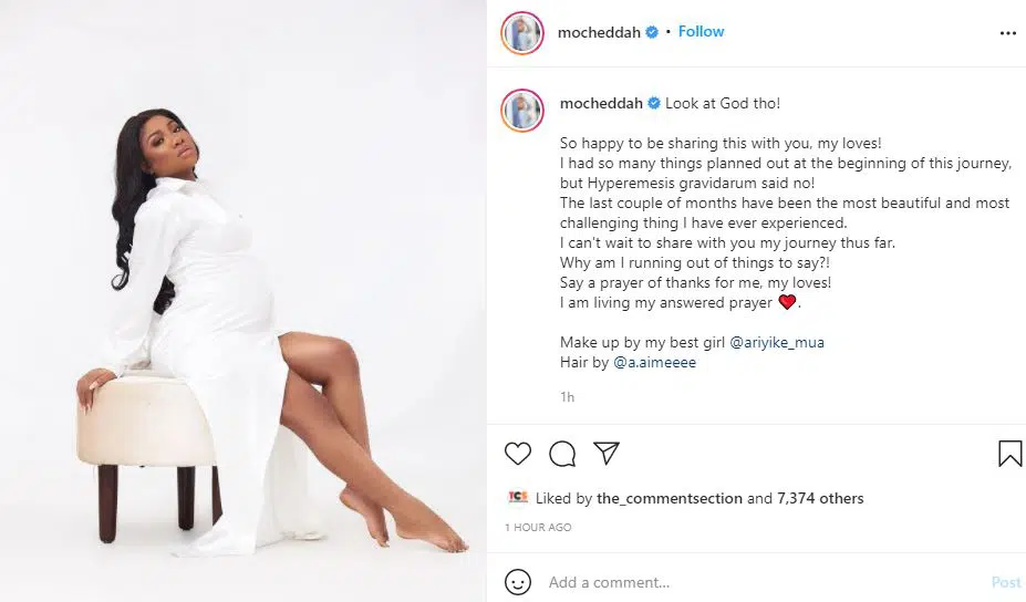 Mocheddah and husband, welcome first child