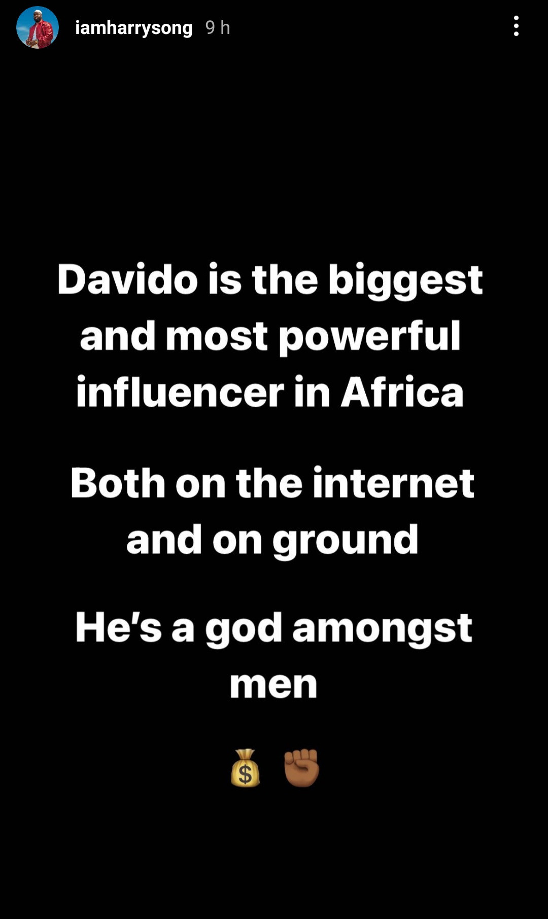 Davido is the biggest and most powerful influencer in Africa - Harrysong