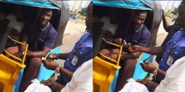 Sweet Christmas, Policeman in Enugu, police gives cash gift gives tricyclist, passengers cash gifts