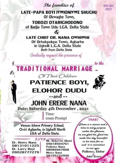 Man sets to wed two pregnant women same day in Delta 2 m3