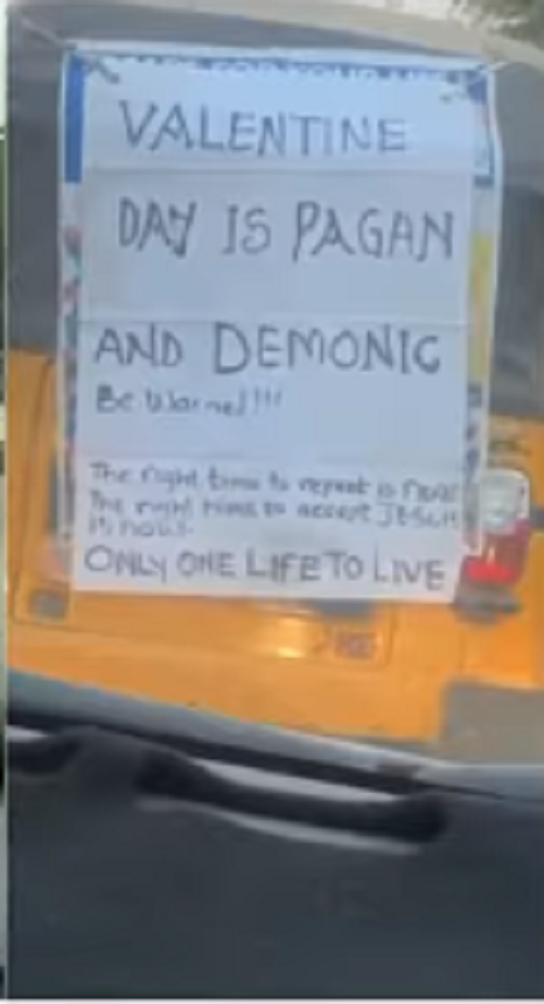 Ilorin keke driver warns Valentine Day is pagan and demonic!