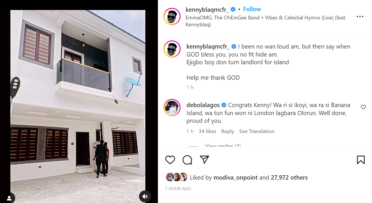 Comedian Kenny Blaq Acquires A New House In Lagos