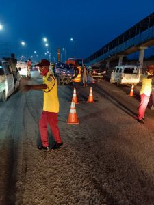 Truck crashes on Ajah bridge, Lagos