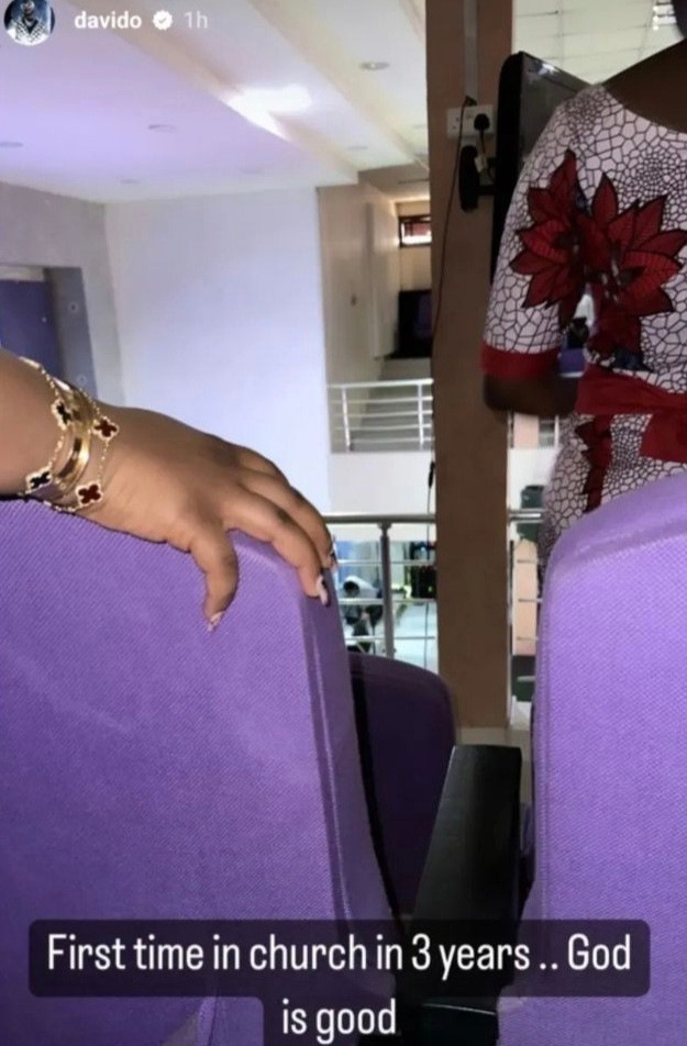 First Time In Church In 3 Years - Davido