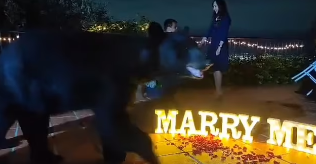 Stunning Moment Bear Interrupts Marriage Proposal In Mexico